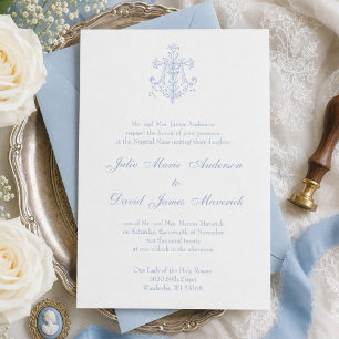 Catholic Elegant Religious Mary Wedding Invitation