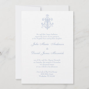 Catholic Elegant Religious Mary Wedding Invitation