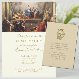 Catholic Elegant Sacrament of Confirmation Prayer  Invitation