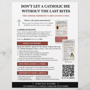 Catholic Emergency Card Awareness Flyer