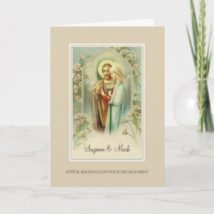 Catholic Engagement Congratulations Card w/prayer
