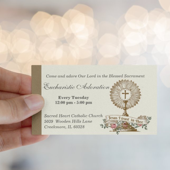 Catholic Eucharistic Adoration Jesus Prayer Enclos Enclosure Card (Creator Uploaded)