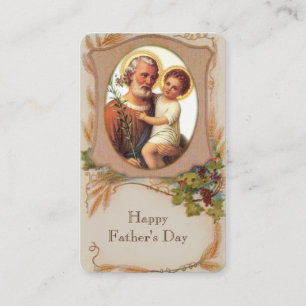 Catholic Father's Day Remembrance Holy Card