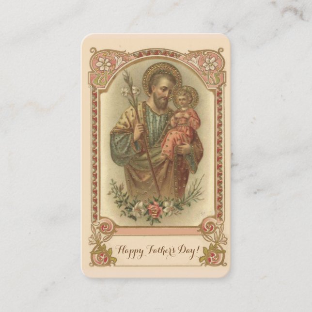 Catholic Father's Day Remembrance Holy Card (Front)