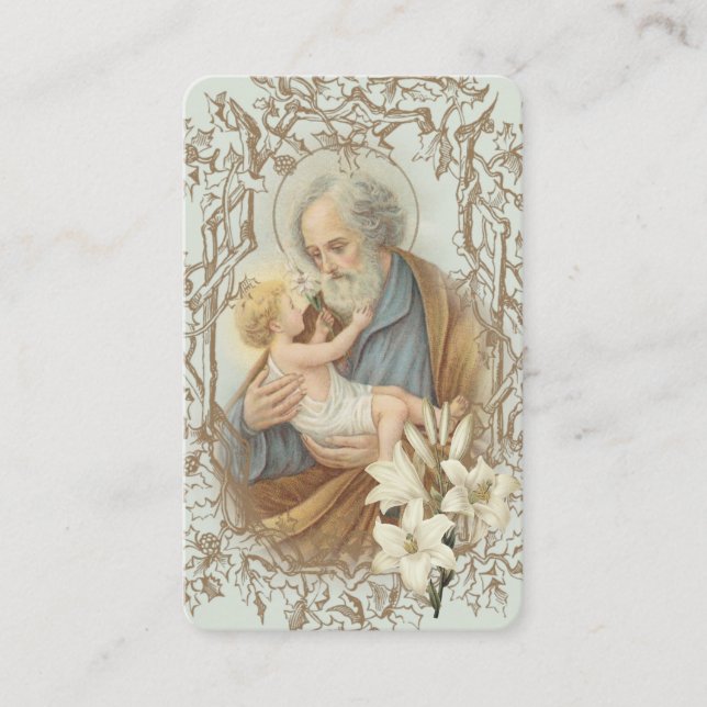Catholic Father's Day Remembrance Holy Card (Front)