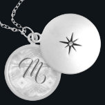 Catholic Faux-Satin Locket Necklace<br><div class="desc">Design features a white faux-satin background creating an elegant look. Monogram of recipient is displayed as centre design. Makes a beautiful gift for bridesmaid or maid of honour. Designed to coordinate with the Catholic Faux-Satin Wedding Suite.</div>