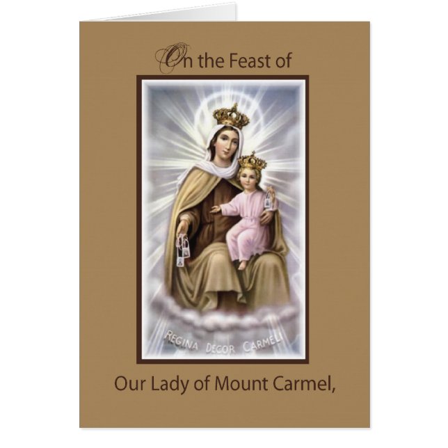 Catholic Feast of Our Lady of Mount Carmel, Brown (Front)
