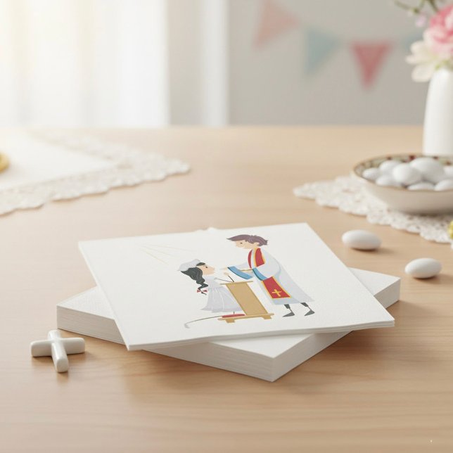 Catholic First Communion Girl Napkin (Creator Uploaded)