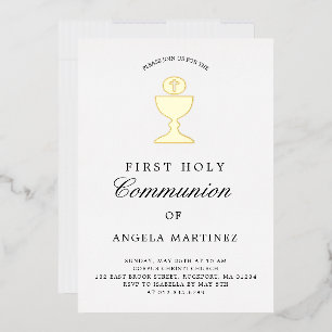 Catholic First Holy Communion Gold Foil Chalice