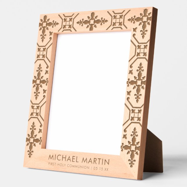 Catholic First Holy Communion Religious Occasion Etched Frames (Left)