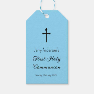 Catholic first holy communion simple QR minimal Gift Tags