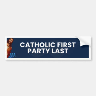 Catholic First Party Last” – Car Sticker