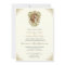 CATHOLIC FLORAL GOLD  WEDDING INVITATIONS