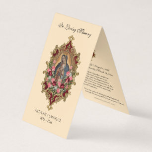 Catholic Funeral Guadalupe Prayer Holy Card
