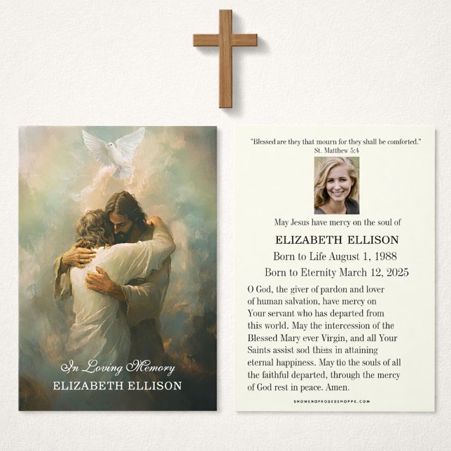 Catholic Funeral Memorial Jesus Prayer Card (Creator Uploaded)