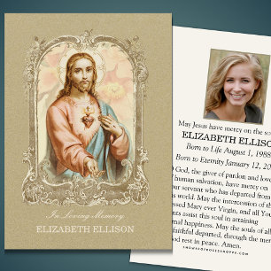 Catholic Funeral Memorial Jesus Prayer Card