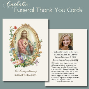 Catholic Funeral Memorial Jesus Prayer Card