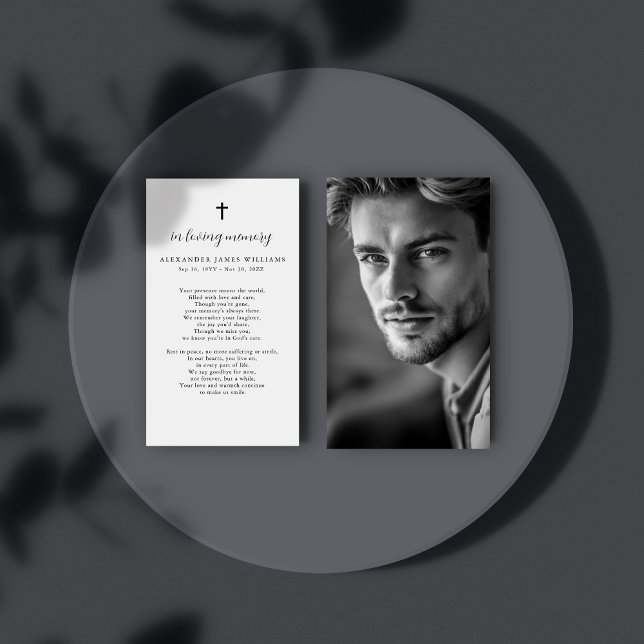 Catholic Funeral Memorial Photo Prayer Card (Creator Uploaded)