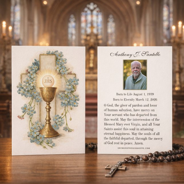 Catholic Funeral Memorial Prayer Holy Card (Creator Uploaded)