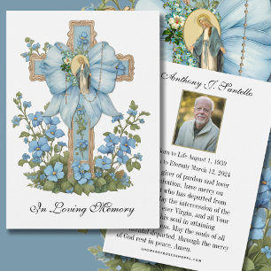 Catholic Funeral Memorial Prayer Holy Card