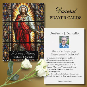 Catholic Funeral Memorial Prayer Holy Card