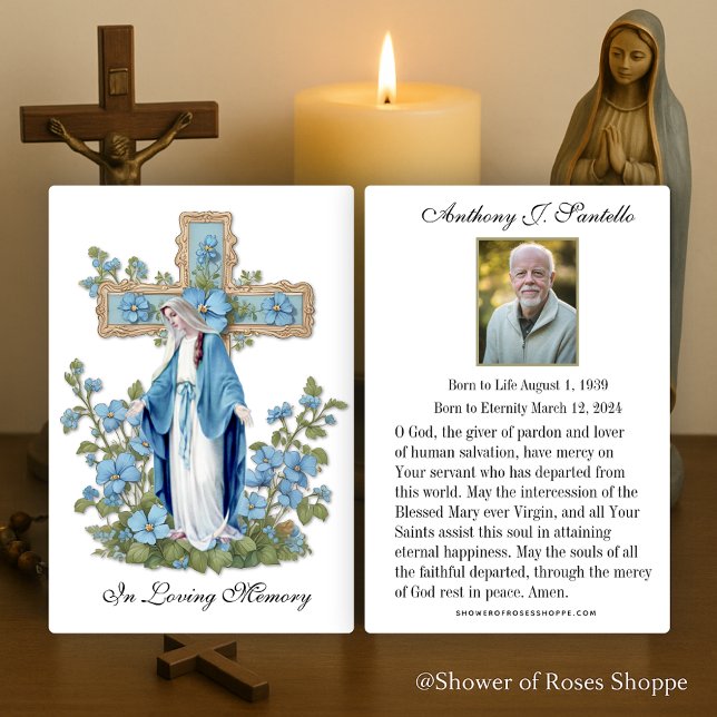 Catholic Funeral Memorial Prayer Holy Card (Creator Uploaded)