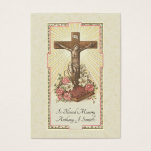Catholic Funeral Memorial Prayer Holy Card