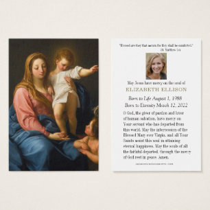 Catholic Funeral Memorial Prayer Mary Jesus John