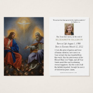 Catholic  Funeral Prayer Memorial Prayer Card