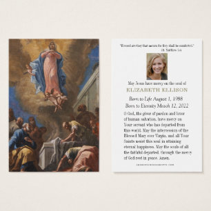 Catholic  Funeral Prayer Memorial Prayer Card