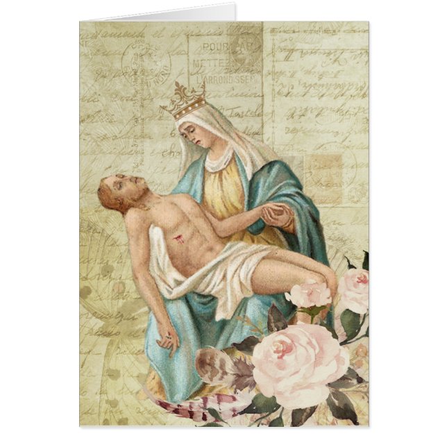 Catholic Funeral Sympathy Holy Card Thank You (Front)