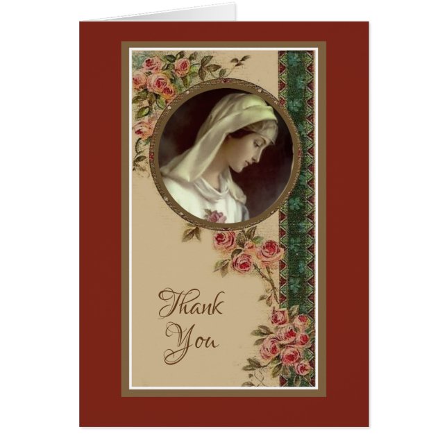 Catholic Funeral Sympathy Holy Card Thank You (Front)