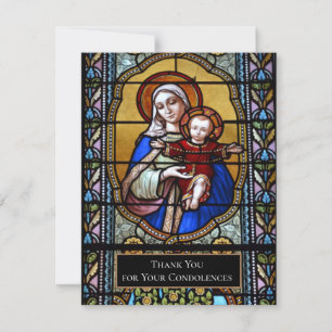 Catholic Funeral Sympathy Holy Card Thank You