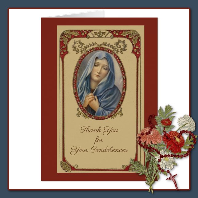 Catholic Funeral Sympathy Holy Card Thank You (Creator Uploaded)