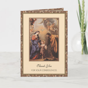 Catholic Funeral Thank You Family Prayer Card