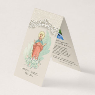 Catholic Funeral Virgin Mary Prayer Holy Card