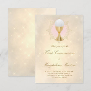 catholic girl first communion invitation