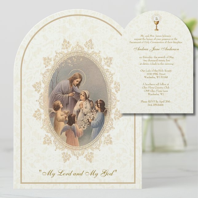 Catholic Girl Holy Communion Invitation (Creator Uploaded)