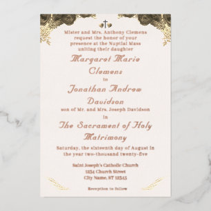 Catholic Grace Wedding Invitation