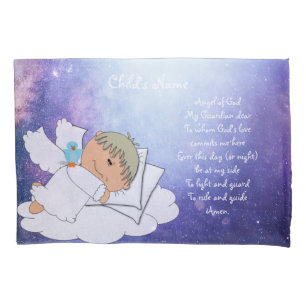 Catholic Guardian Angel Bedtime Prayer Named 3 Pillowcase