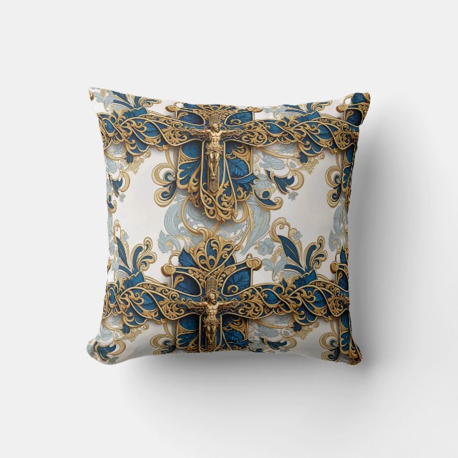Catholic Holy Cross Pattern Cushion (Front)