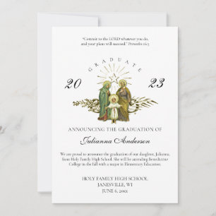 Catholic Holy Family Graduation Announcement