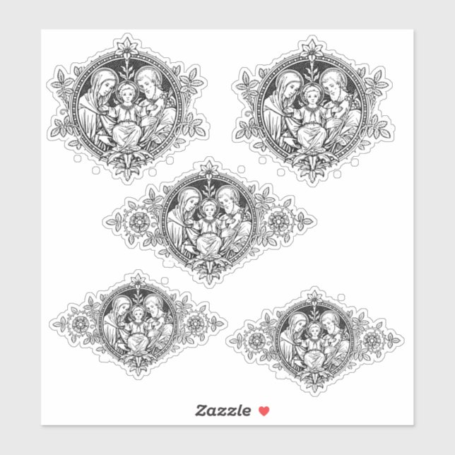 Catholic Holy Family Jesus Mary Joseph Religious (Sheet)