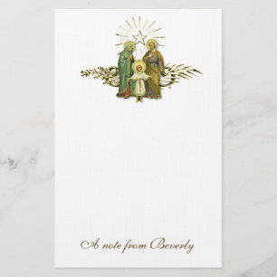 Catholic Holy Family Jesus Mary Joseph Religious Stationery