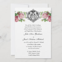 Catholic Holy Family Pink Roses Floral  Wedding