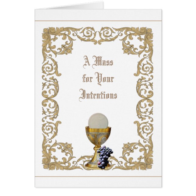 Catholic Holy Mass Offering Gold Chalice (Front)