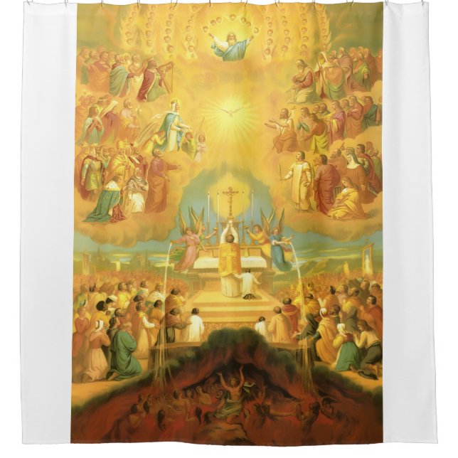 Catholic Holy Mass Shower Curtain (Front)