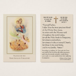 Catholic Holy Souls Purgatory Prayer St. Gertrude