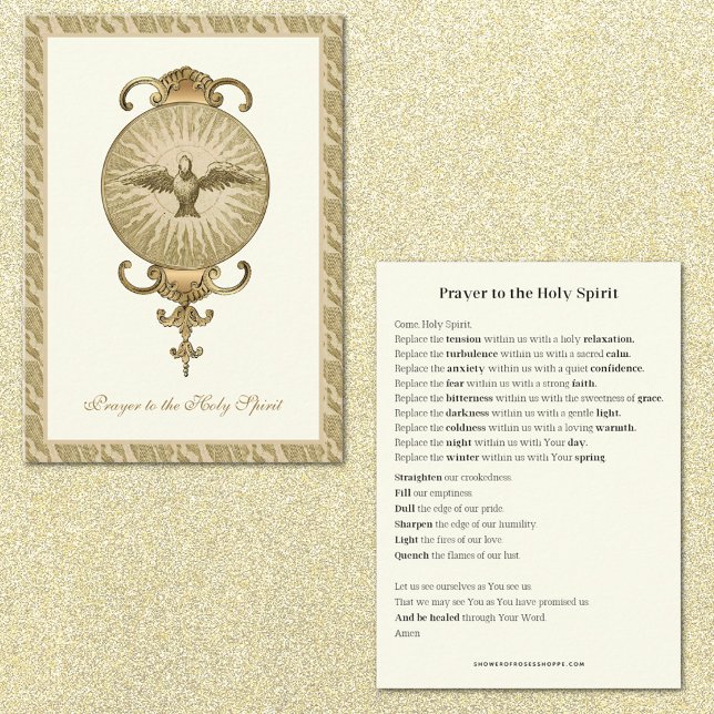 Catholic Holy Spirit Prayer Confirmation Religious Enclosure Card (Creator Uploaded)