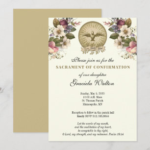 Catholic Holy Spirit Sacrament of Confirmation Invitation